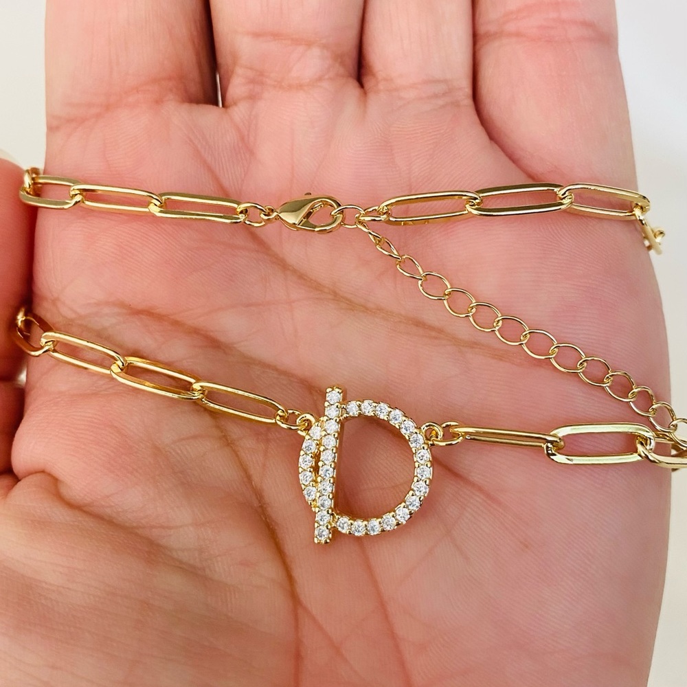 Paperclip Chain with Toggle - Picture 7 of 8